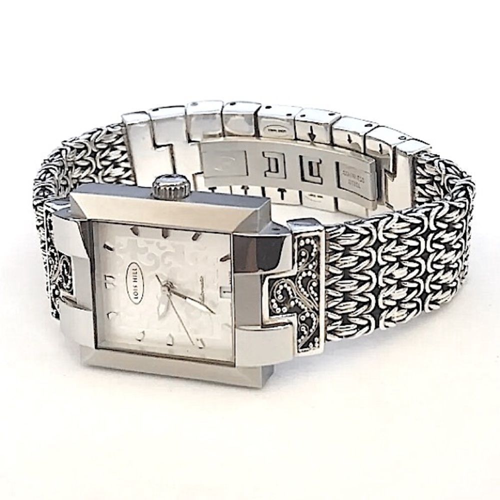 LOIS HILL Automatic Sterling Silver Bracelet Watch NWOT